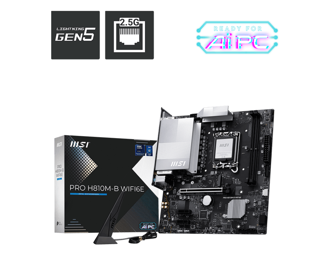 Image for MSI PRO H810M-B WIFI6E MOTHERBOARD