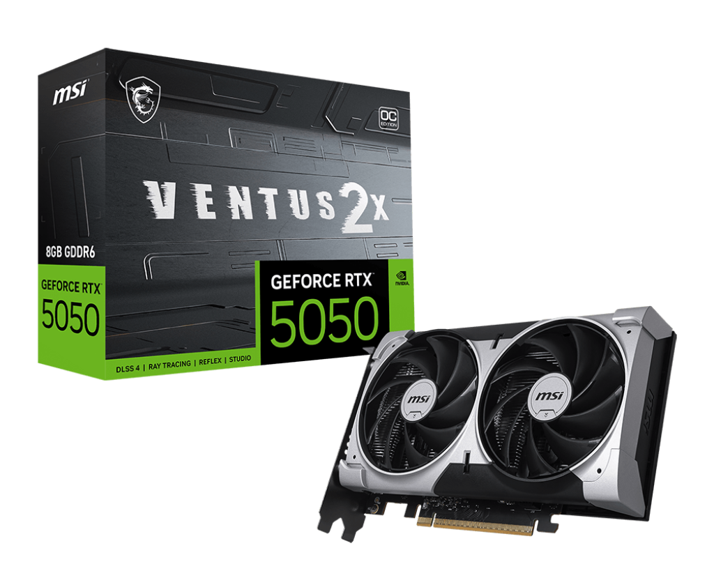 Image for 8GB MSI RTX 5050 VENTUS 2X OC GPU