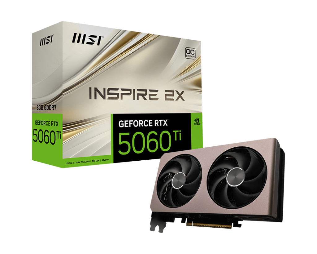 Image for 8GB MSI RTX 5060Ti INSPIRE 2X OC GPU