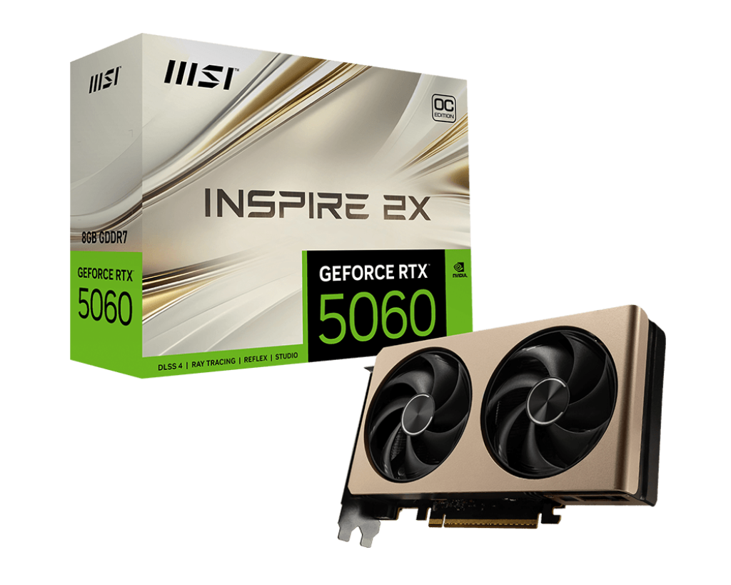Image for 8GB MSI RTX 5060 INSPIRE 2X OC GPU