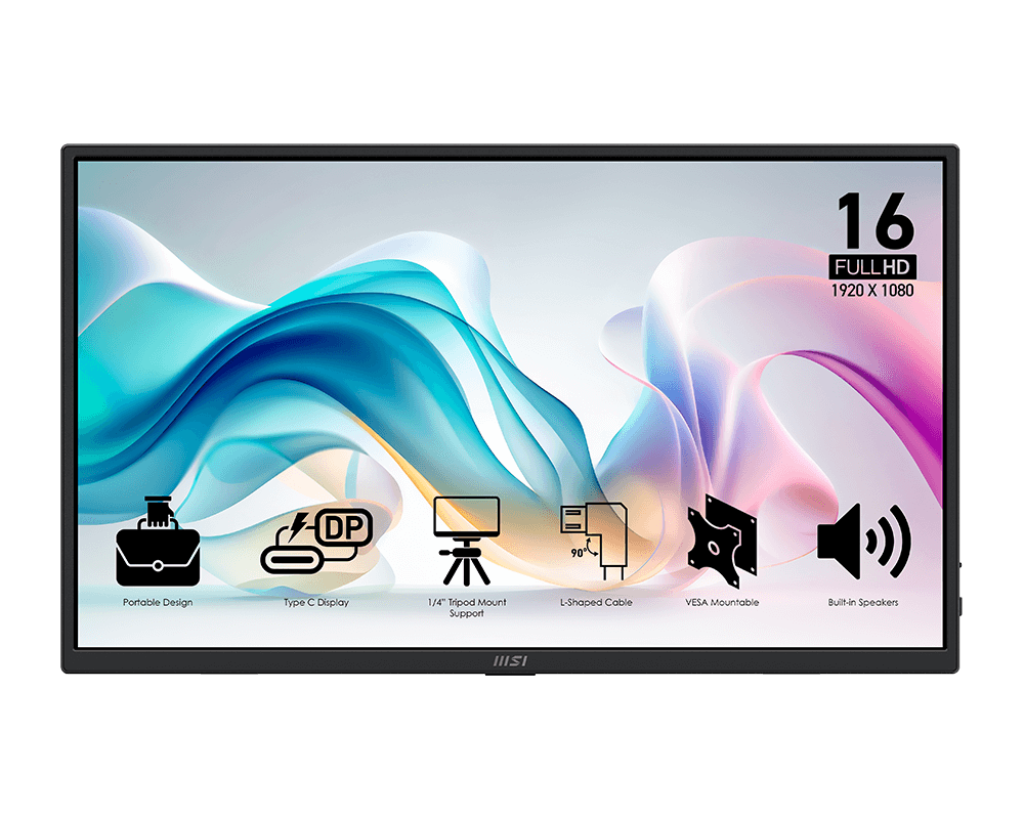 15.6" MSI PRO MP165 E6 PORTABLE MONITOR