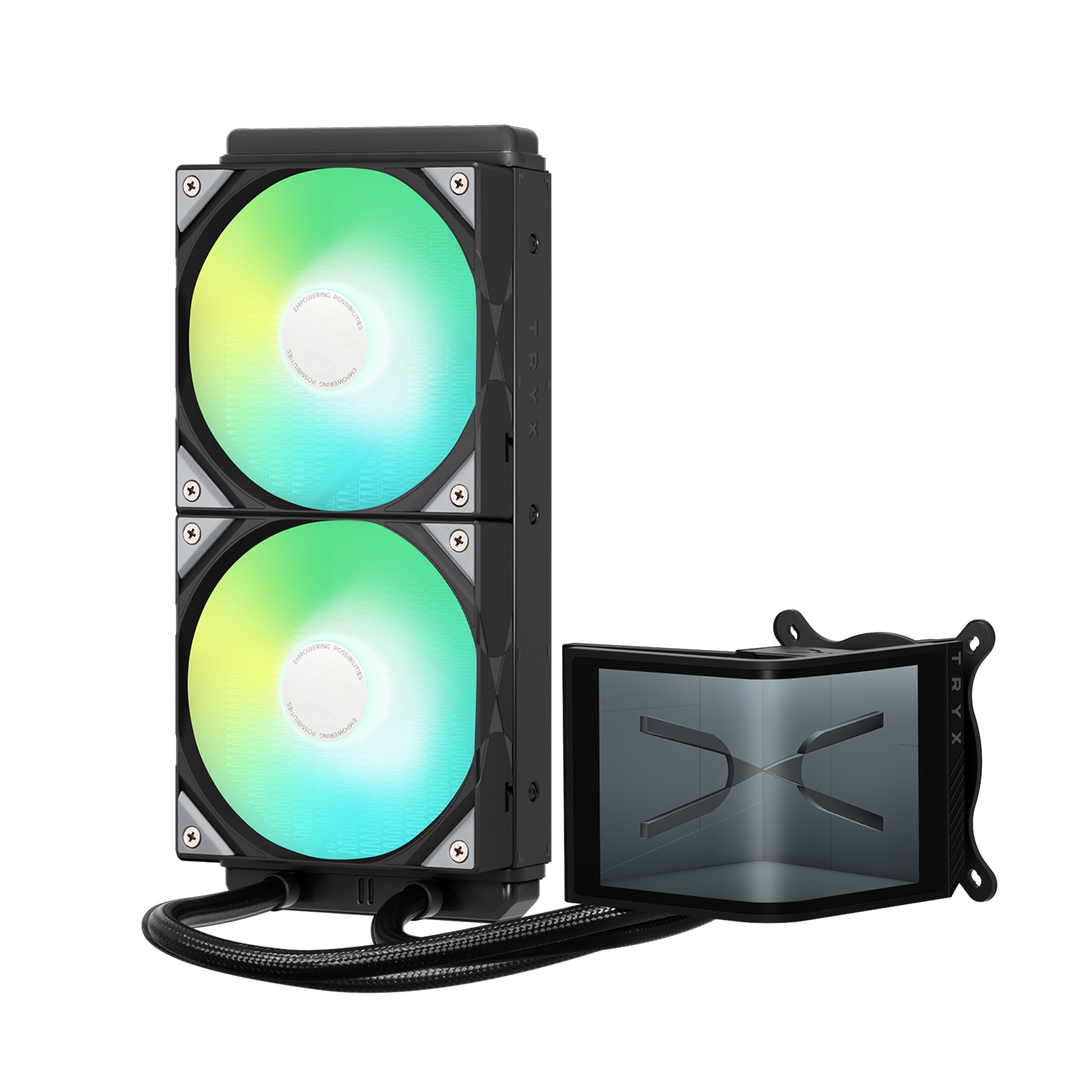Image for TRYX PANORAMA SE 240 ARGB L-SHAPED AMOLED SCREEN LIQUID COOLER