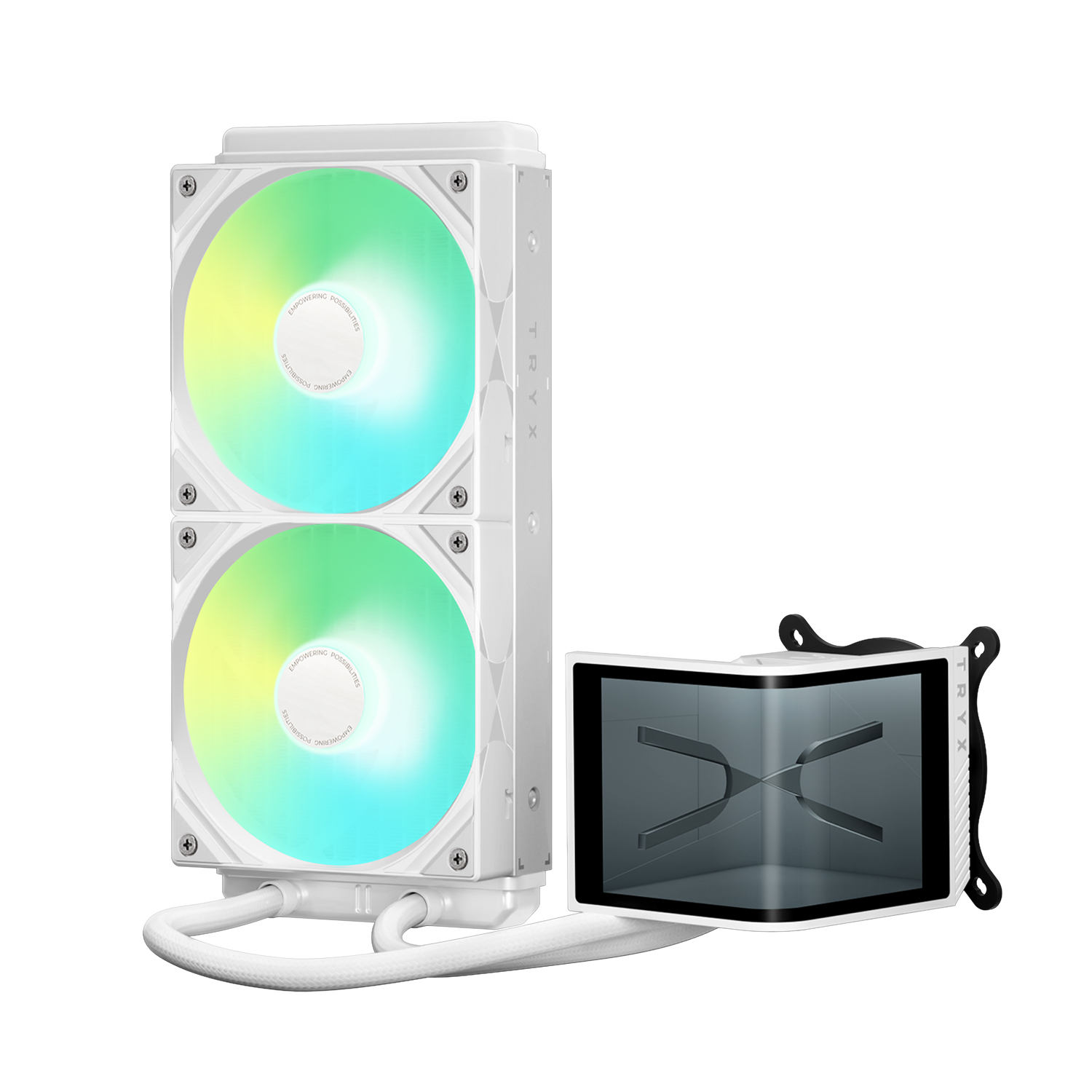 Image for TRYX PANORAMA SE 240 ARGB L-SHAPED AMOLED SCREEN WHITE LIQUID COOLER