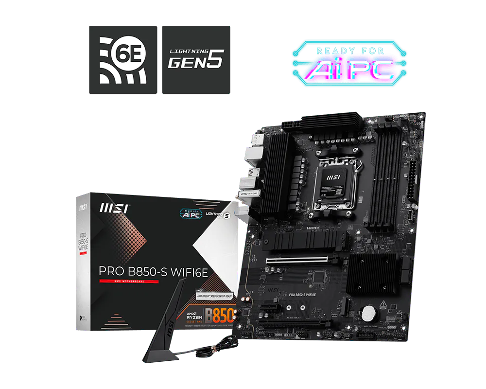 Image for MSI PRO B850-S WIFI6E MOTHERBOARD