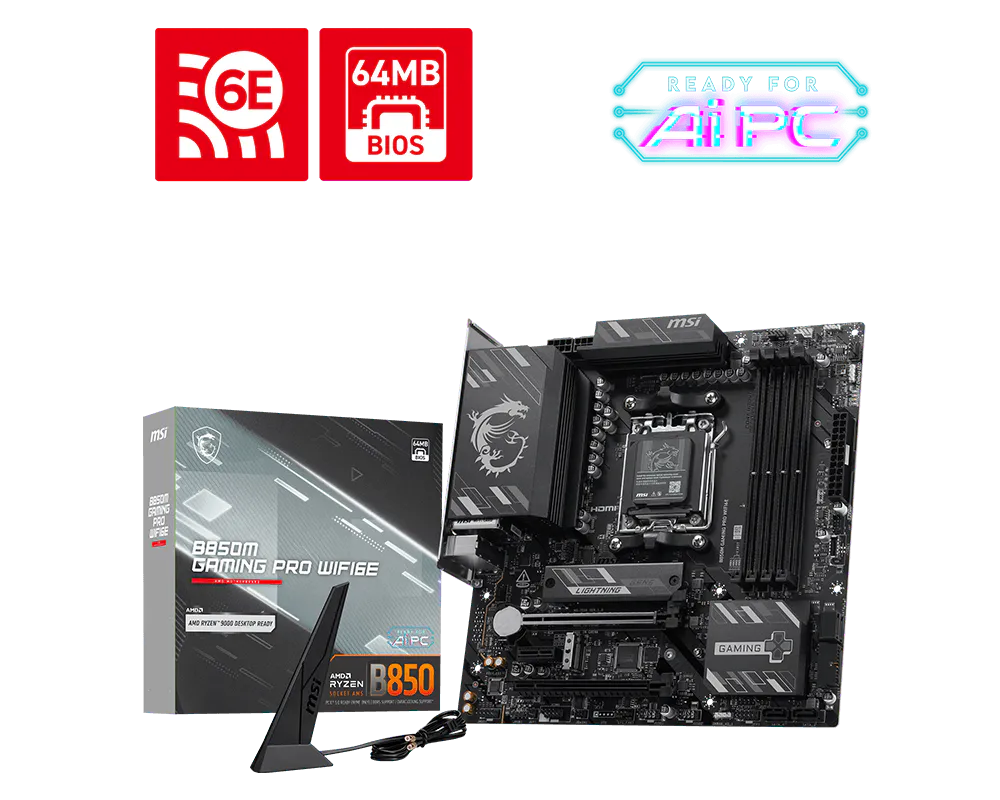 Image for MSI PRO B850M GAMING PRO WIFI 6E MOTHERBOARD