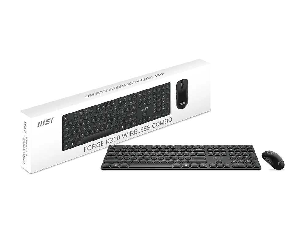 Image for MSI FORGE K210 WIRELESS KEYBOARD & MOUSE COMBO PACK