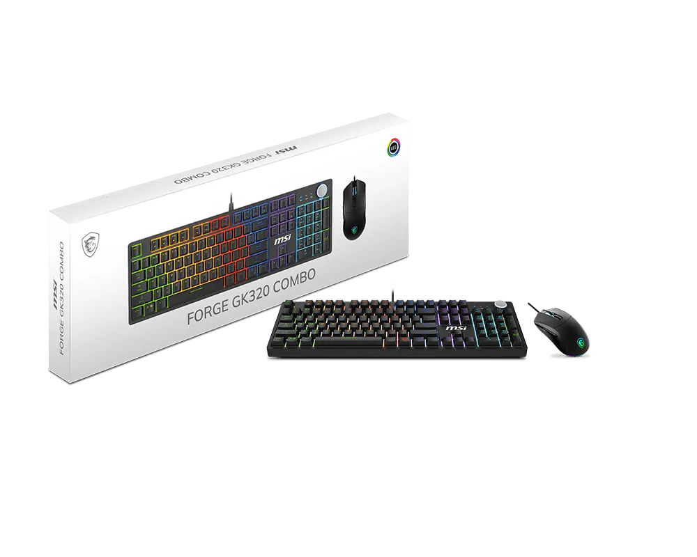 Image for MSI FORGE GK320 GAMING KEYBOARD AND MOUSE COMBO PACK