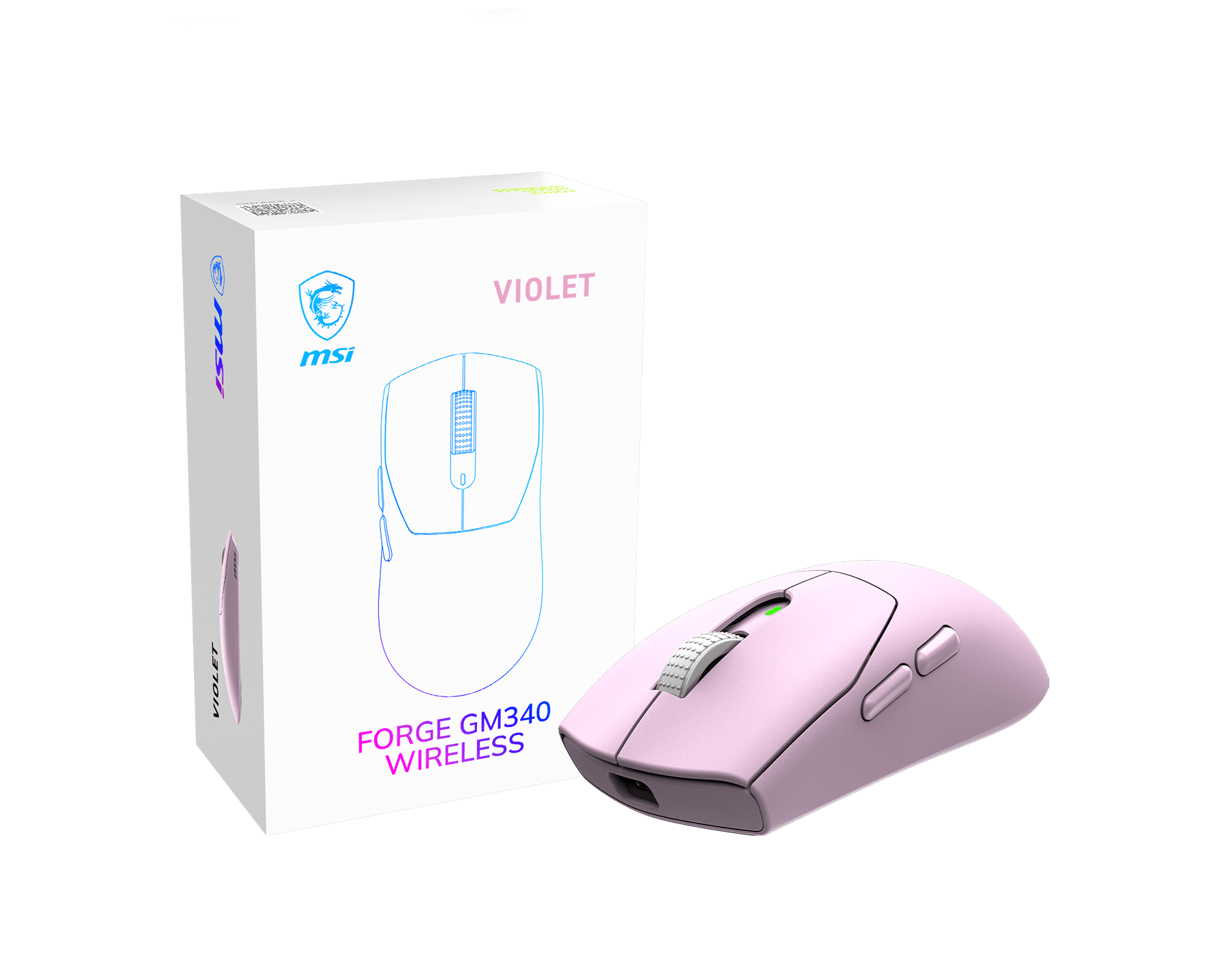Image for MSI FORGE GM340 WIRELESS VIOLET GAMING MOUSE