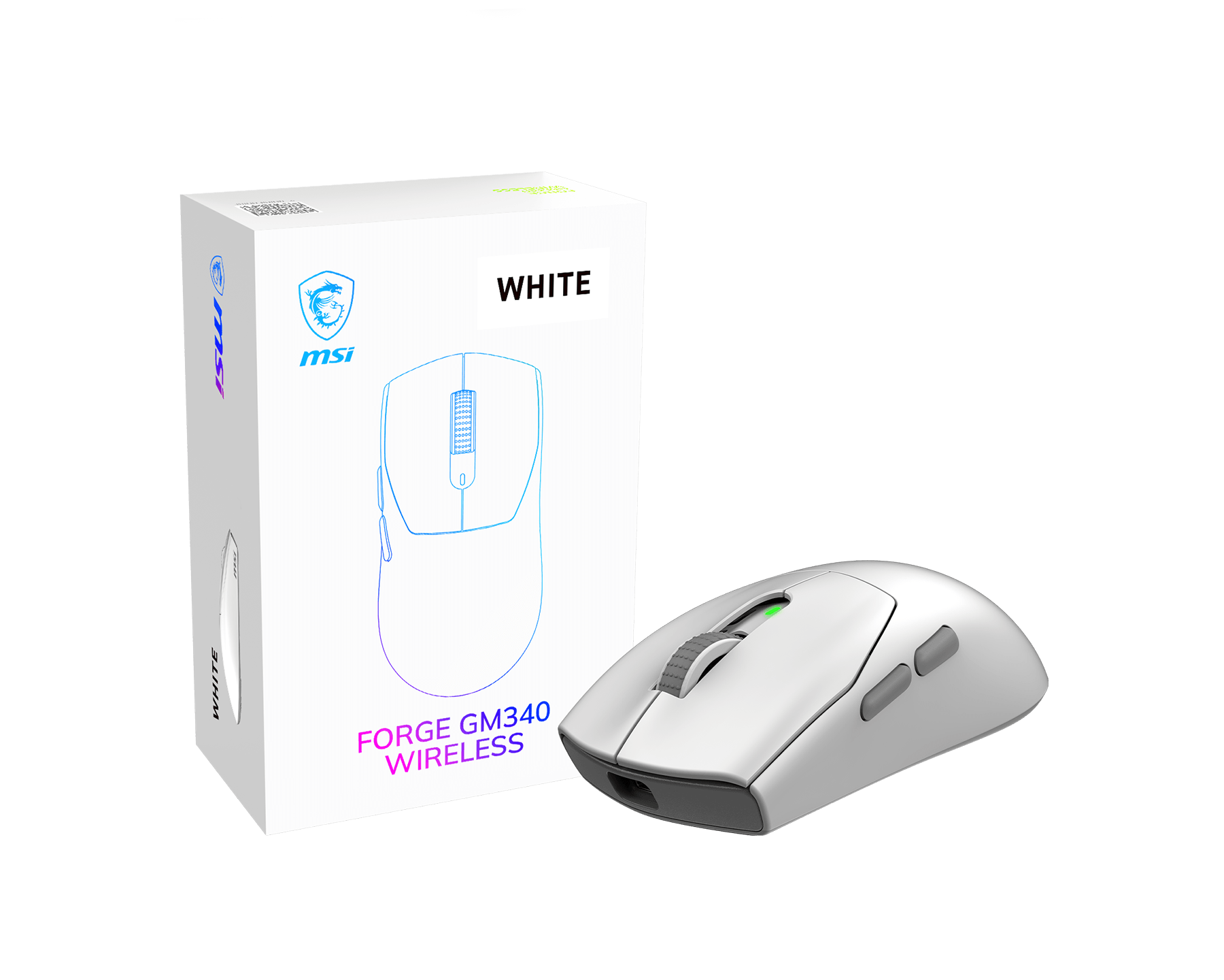 Image for MSI FORGE GM340 WIRELESS WHITE GAMING MOUSE