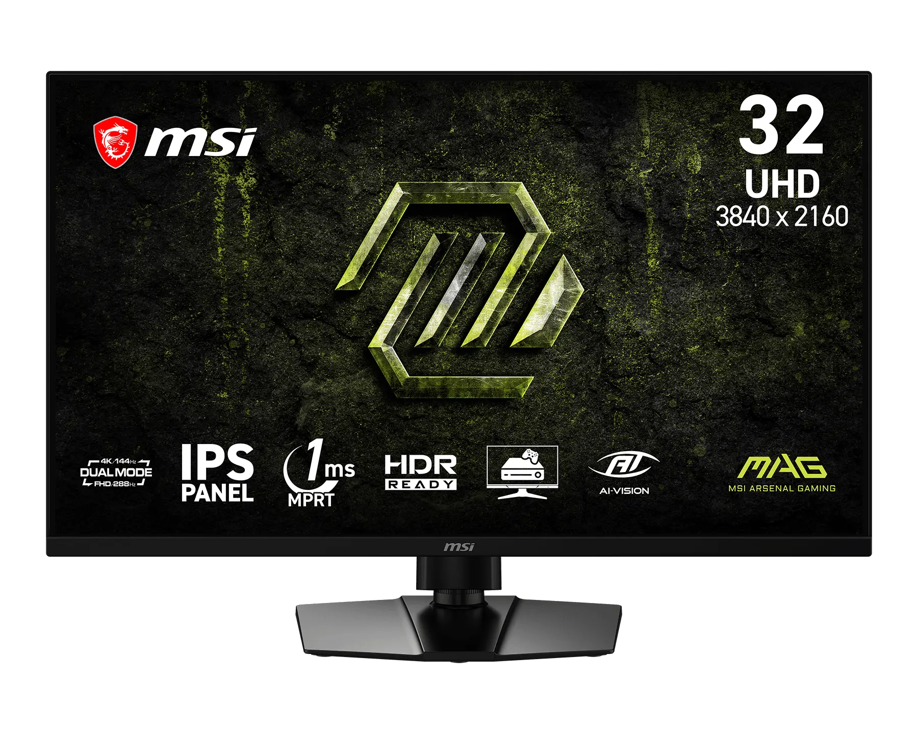 Image for 32" MSI MAG 321UPD E14 (4K DUAL MODE) GAMING MONITOR