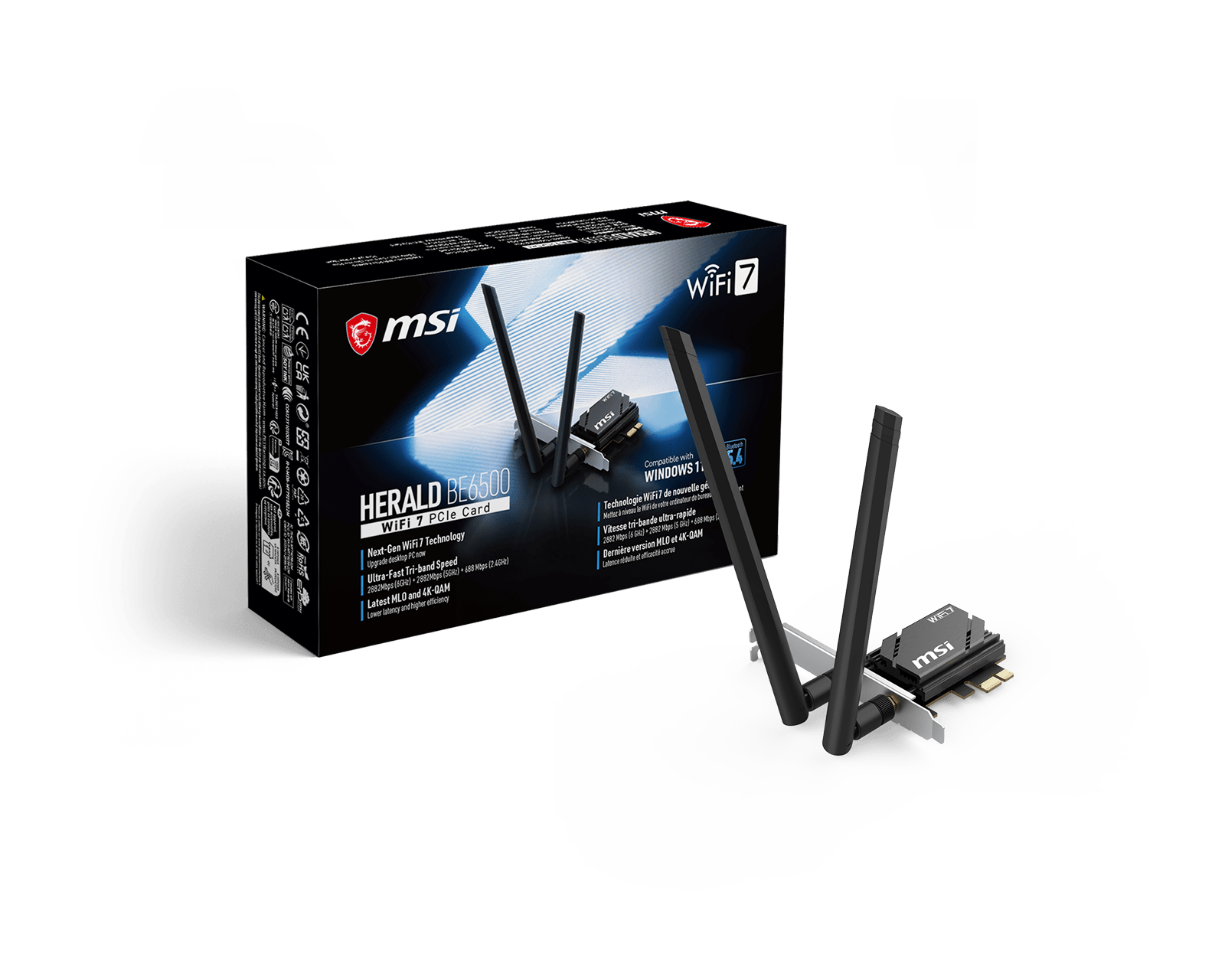 Image for MSI HERALD BE6500 WiFi 7 PCI-E CARD