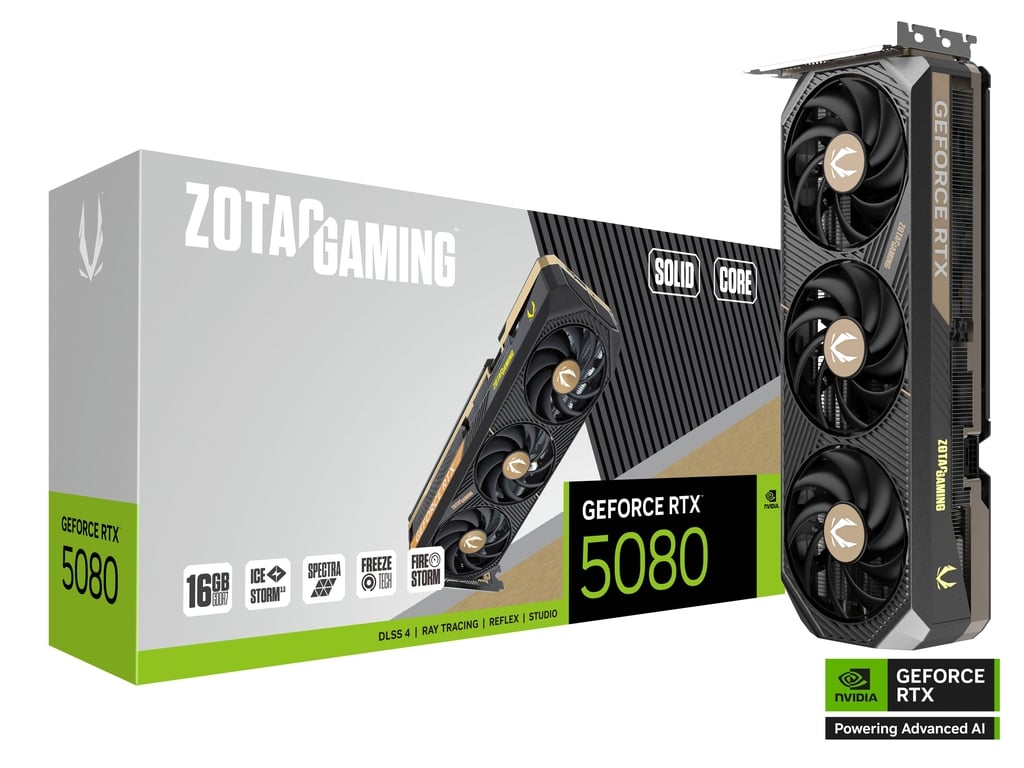 Image for 16GB ZOTAC RTX 5080 SOLID CORE GPU