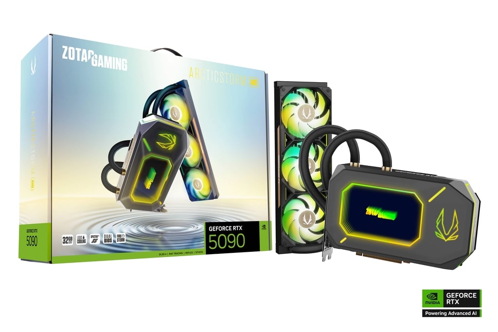 Image for 32GB ZOTAC RTX 5090 ARCTICSTORM AIO GPU